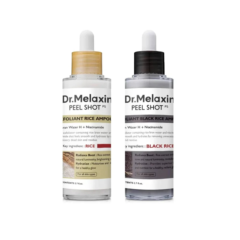 Dr.Melaxin Peel Shot Glow Black Rice Peeling Ampoule Soft Exfoliating Scrub Dead Skin Care Korean Skincare