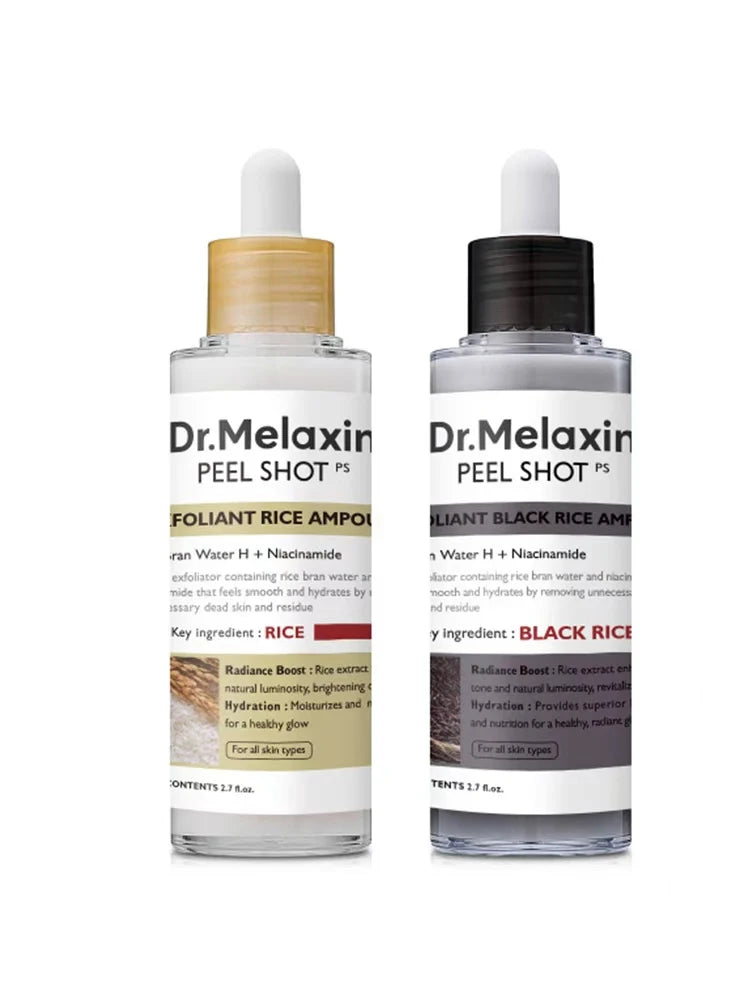 Dr.Melaxin Peel Shot Glow Black Rice Peeling Ampoule Soft Exfoliating Scrub Dead Skin Care Korean Skincare