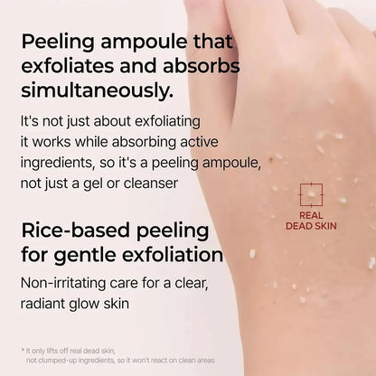 Dr.Melaxin Peel Shot Glow Black Rice Peeling Ampoule Soft Exfoliating Scrub Dead Skin Care Korean Skincare