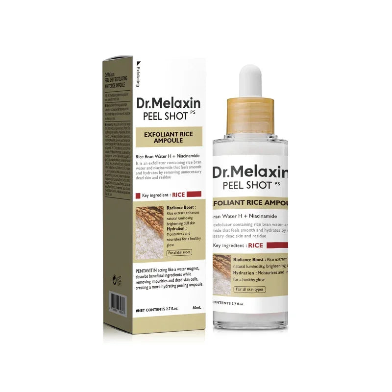 Dr.Melaxin Peel Shot Glow Black Rice Peeling Ampoule Soft Exfoliating Scrub Dead Skin Care Korean Skincare