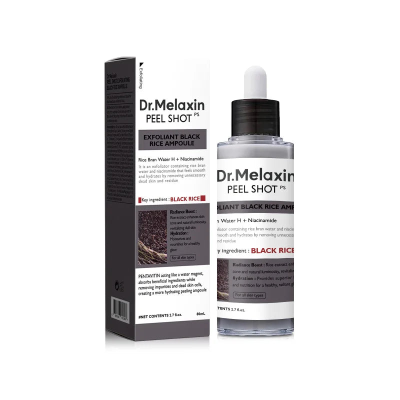 Dr.Melaxin Peel Shot Glow Black Rice Peeling Ampoule Soft Exfoliating Scrub Dead Skin Care Korean Skincare